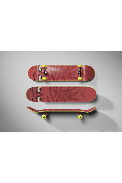Esginler Design Ahşap Çocuk Fingerboard – Kırmızı Graffiti Tasarımlı Mini Kay...