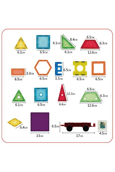 LikeSmart Set Inteligent de Constructie Magnetic, "MAGNETIC CONSTRUCTION BLOCKS", 130 Piese, Educativ si Creat