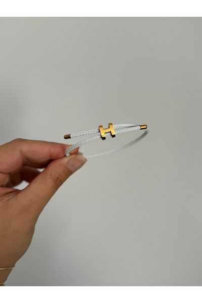 Beloria Steel Drawstring Bracelet with Brand Logo