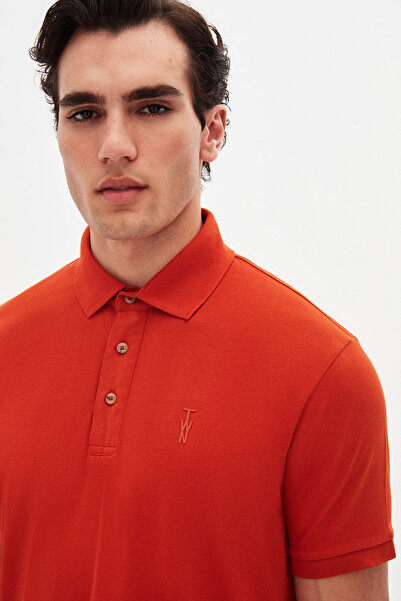 Twn Μπλουζάκι πόλο με λεπτή εφαρμογή Tile Pique