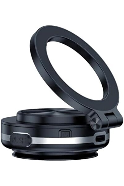 SASKA حامل هاتف للسيارة بالشفط المغناطيسي C1 - متوافق مع iPhone و Android (أسود)