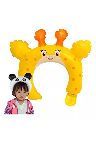 Terra Balon folie metalică, coroană cu urechi, model girafă, 28 x 31 cm, galben