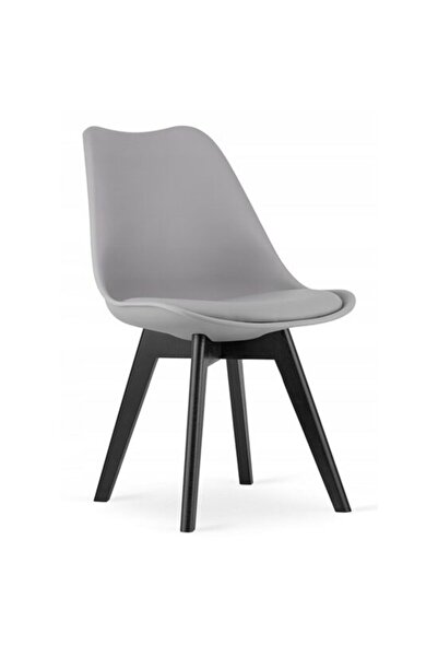 Mercaton Scaun bucatarie/living, Mercaton, Mark, PP, lemn, gri si negru, 4955...