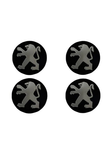 OEM Set 4 capace jante Peugeot, Negru, 60mm