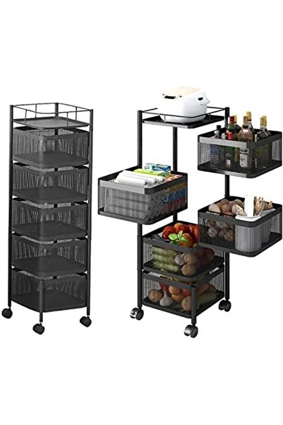 Queens منظم مطبخ متعدد الطبقات - رف تخزين للمطبخ، مصنوع من الفولاذ المربع الد...