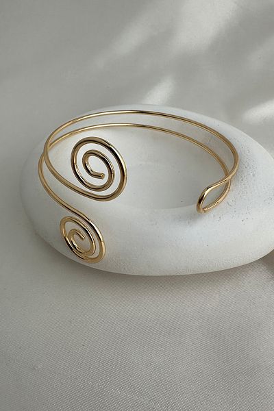 Modex Gold Color Spiral Curved Adjustable Handle Accessory (Diameter: 9cm)