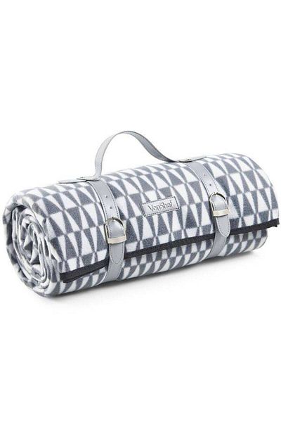 VonShef Picnic Blanket Grey Geo
