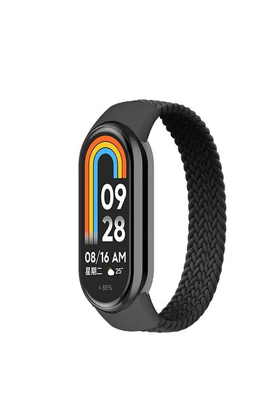 Choice For Mi Band 8 9 S (150mm-160mm) 01 black Nylon Braided Solo Loop for xiaomi Mi band 9 8 Strap Watchb