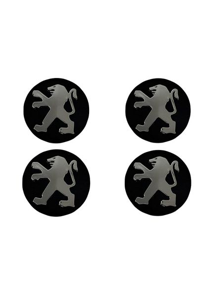 OEM Set 4 capace jante Peugeot, Negru, 60mm