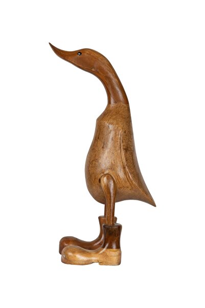 baliahşap Dekoratif Hayvan Figürü Ahşap El Oyması Ördek