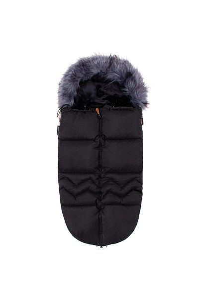 SERSIMO Winter baby bag for stroller, universal size, with hood, 90x45cm, black