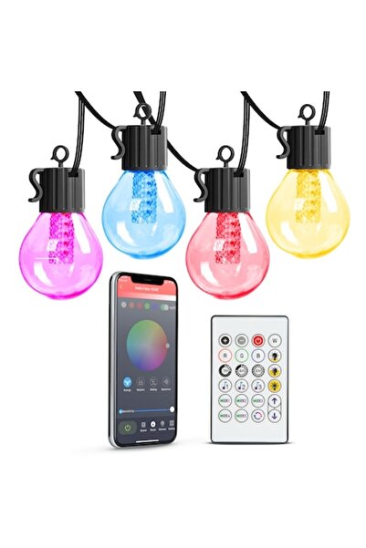 Casa Grande Ghirlanda de Lumini Inteligente LED RGB 25 db 17, 5 m, Bluetooth,...