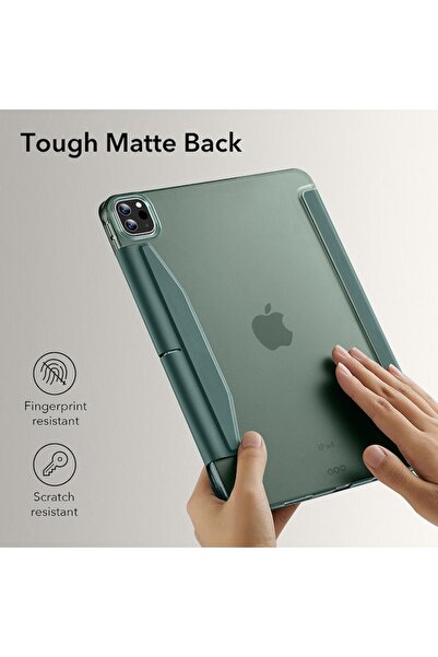 Terra Husa compatibila cu iPad Pro 11 2024, E43, Piele ecologica, Deep Green