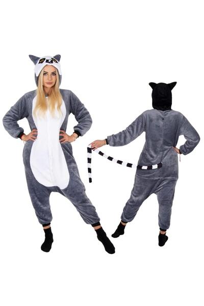 SERSIMO Jumpsuit pajamas for adults, Lemur model, size S