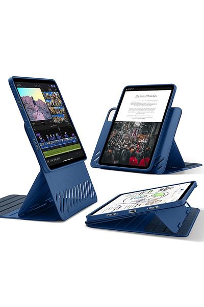 Terra Husă de protecție compatibilă cu iPad Pro 11 2024, E6, plastic, albastră