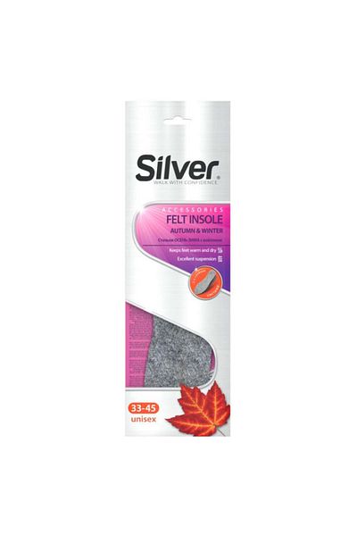 Silver Set 3 branturi de iarna si incaltator Silver, Pasla Latex, Unisex, 33-45, Gri