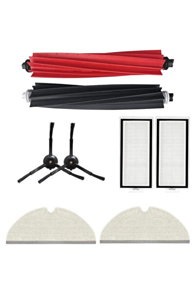 RotRever Σετ ανταλλακτικών για το Roborock Q5 Pro, Q5 Pro Plus, συμβατή βούρτσα, φίλτρο Hepa, σφουγγαρίστρα-μαύρο 8 τεμάχια