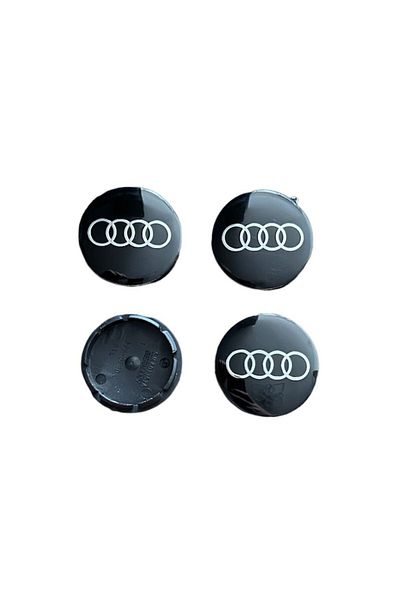 MAF Set 4 capace roti 56mm Audi Negru compatibil/inlocuitor janta aliaj