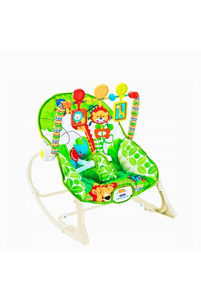 ROHS Balansoar și scaun 3 în 1 pentru bebeluși și copii Calm Jungle Friends 0-18 kg