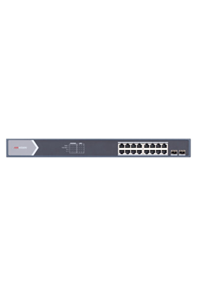 Hikvision Switch 16 porturi gigabit PoE, 2 porturi SFP, Smart Management - DS...