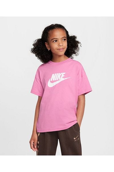 Nike 100% Cotton Futura Logo Graphic Short Sleeves T-Shirt - Magic Flamingo