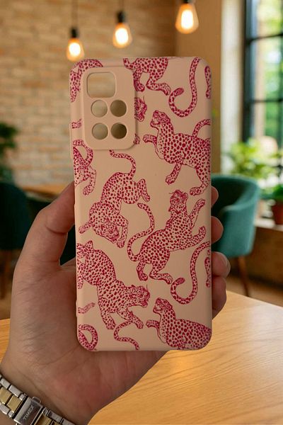 Vip Case حافظة لهاتف Xiaomi Redmi 10 2022 وردي بنمط الفهد من السيليكون ممتصة للصدمات حافظة مطاطية كلاسيكية محمية 277