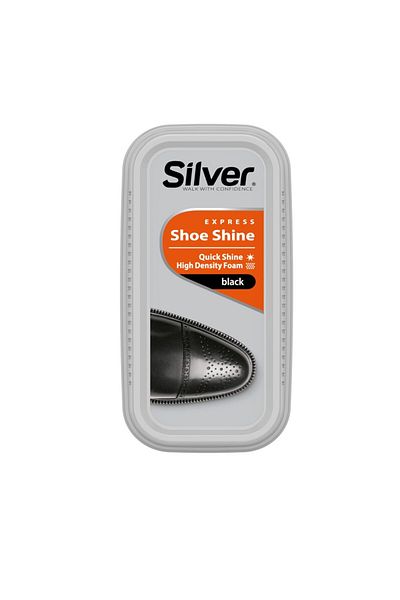 Silver Kit pentru îngrijirea articolelor piele, negru: cremă, perie, burete, deodorant Silver.