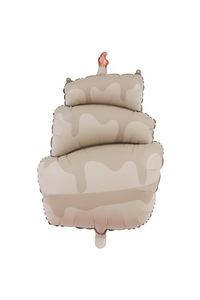 Terra Balon folie metalizată, figurină animată, model tort, maro