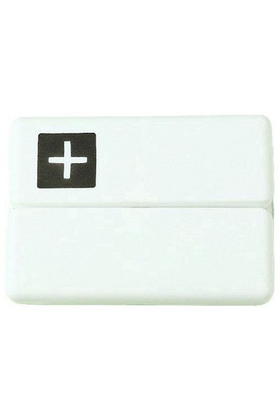 Camy Portable Medicine Storage Box with 7 Sealed Compartments, Foldable, White/Black