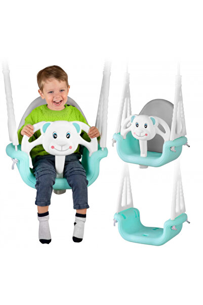 Ricokids Leagan de gradina convertibil 3in1 pentru copii Ursulet Turcoaz/Alb ...