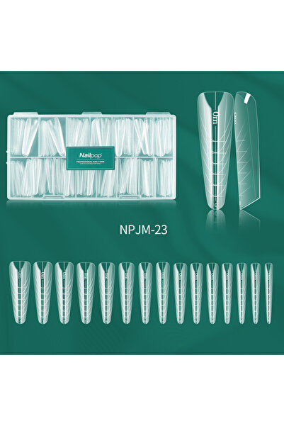 Choice JM23-Clear 150 Nailpop 150pcs/box Nail Dual Forms Square Coffin Quick ...