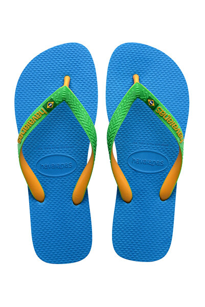 Havaianas Brasil Mix Flip Flops - Turquoise / Pop Yellow