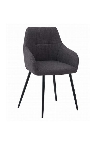 Mercaton Fotoliu scaun Beni din material textil si metal, gri grafit negru, 57x59x80 cm