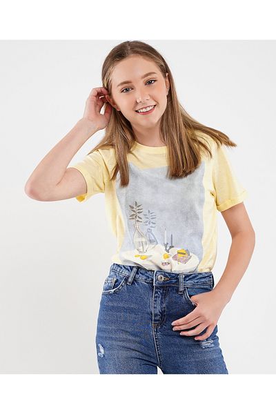 Name it Fruit Printed T-Shirt - Beige