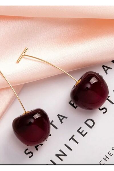 Genel Markalar Kiraz Küpe Kadın Sallantılı Kiraz Küpe