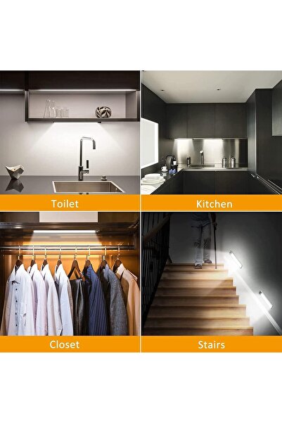 Generic Rechargeable Motion Sensor Cabinet Light with Magnetic Base - 3 Lighting Mode (30CM)