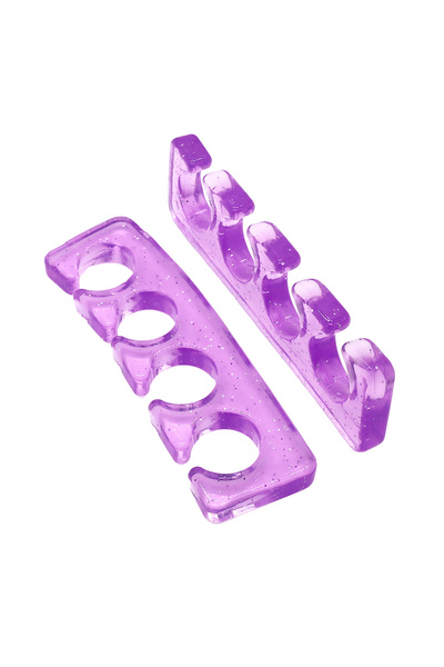 Choice3 قطعتان أرجوانيتان (زوج واحد) من فاصل أصابع القدم من السيليكون الناعم،...