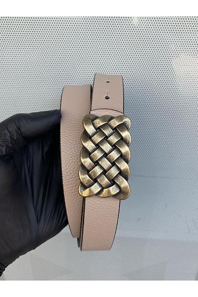 Kemerix Women's Faux Leather Buckle Belt
