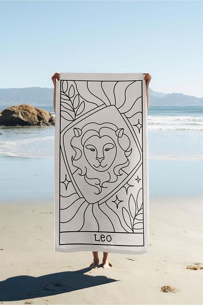 Doruklar Home Collection Modern Patterned Digital Printing Beach Sea Towel Peshtamal 80X160 cm Brs042