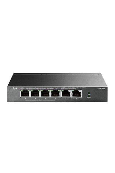 TP-LINK Switch TL-SF1006P 6x100Mbps (4xPOE+), black