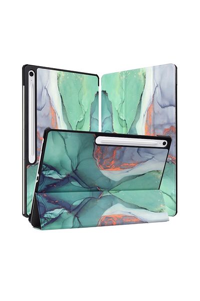 CLICK Husa pentru Samsung Galaxy Tab S10 FE Plus, I15, Microfibra, Green Time
