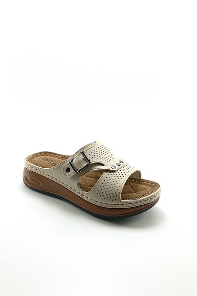 Apella Sirma Button Buckle New Model Full Orthopedic Mother Slippers