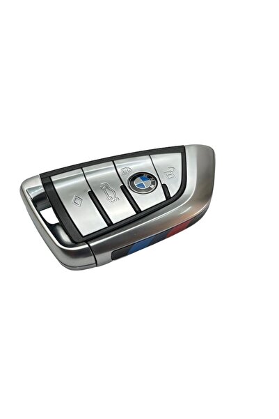 BMW Husă chei cuțit 4 butoane M X5 X6 F15 F16 F48 F45 F46 G11 G12, argintiu/multicolor