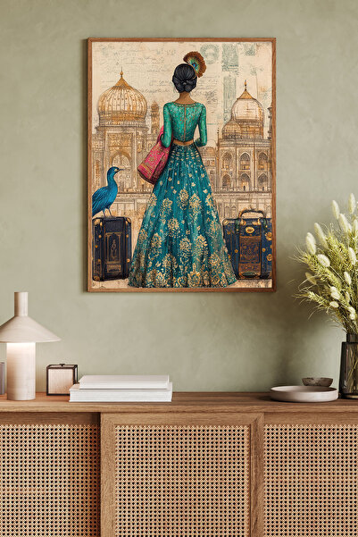 Dekorsiahome Pictură într-o singură bucată cu cadru din lemn Yayoi Kusama TK0820