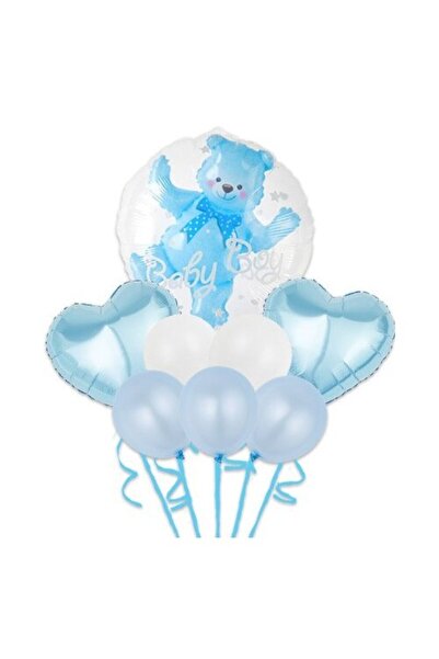 Terra Set 8 Baloane Folie și Latex Bebeluși Băieței, 60 cm