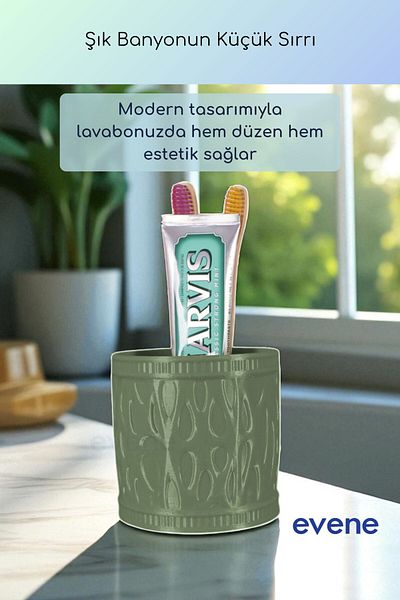 Evene Θήκη οδοντόβουρτσας Βάση οδοντόβουρτσας Βάση οδοντόβουρτσας Πράσινο χρώμα Μοντέλο 76
