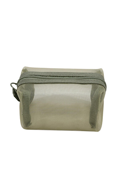 Choice حقائب مستحضرات تجميل صغيرة من النايلون الشفاف باللون الأخضر للنساء، حق...