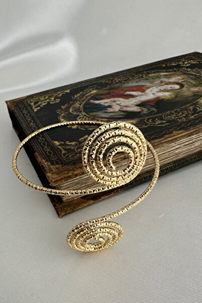 Modex Gold Color Textured Spiral Detail Adjustable Handle Accessory (Diameter: 9cm)