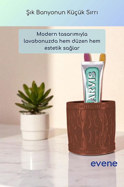 Evene Θήκη οδοντόβουρτσας Βάση οδοντόβουρτσας Βάση οδοντόβουρτσας Σκούρο καφέ Χρώμα για μοντέλο 76