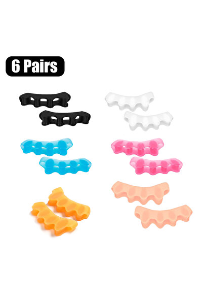 Choice12 6 أزواج من فواصل أصابع القدم الموصى بها من قبل الأطباء لعلاج آلام ال...